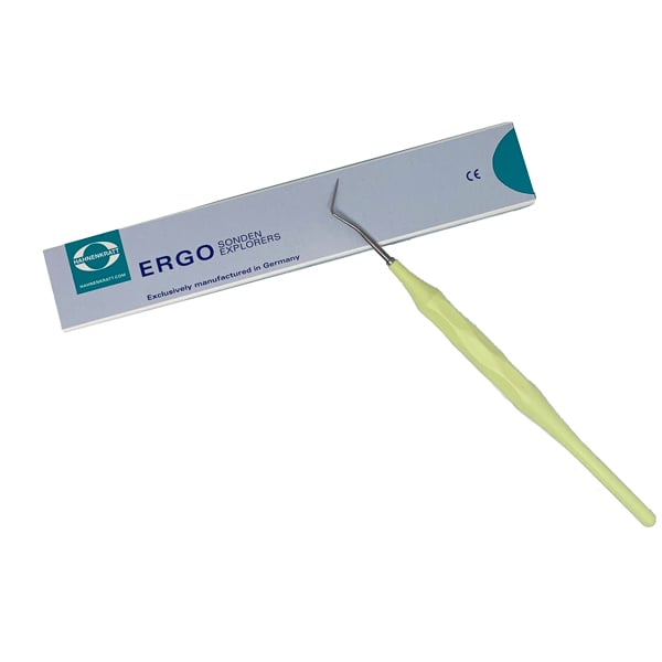 Ergoform Single Ended Explorer Form D, 1/Pk. Pastel Yellow Handle Made of Glassfiber-Reinforced