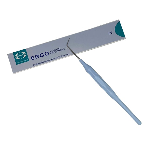 Ergoform Single Ended Explorer Form F, 1/Pk. Pastel Blue Handle Made of Glassfiber-Reinforced