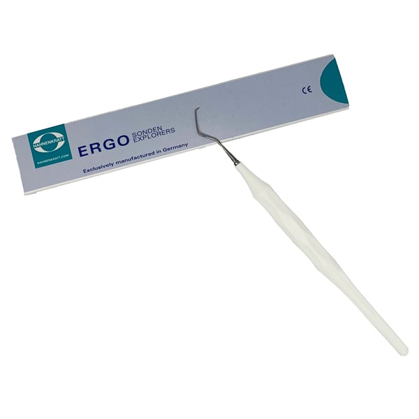 Ergoform Single Ended Explorer Form G, 1/Pk. White Handle Made of Glassfiber-Reinforced Plastic
