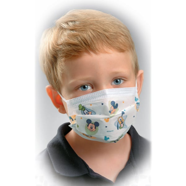 Halyard Child's Face Mask Ages 4-12, Disney - Earloop Style, 75/Bx. Soft, lightweight materials