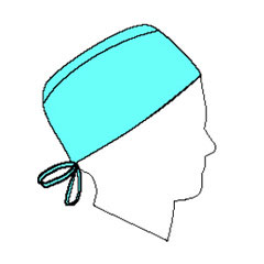 Kimberly-Clark Surgical Cap 300/Cs. Universal Size, Blue, Tie Back Closure. Made from 3-layer SMS