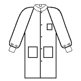 Kimberly-Clark Basic Lab Coat, White, XX-Large 25/Pk. Knit Collar & Cuffs. Protective 3-layer