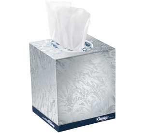 Kleenex Boutique, Decorative Box - White Facial Tissues 2-ply, 8.4" x 8.4", Upright Box of 95