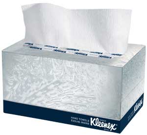 Kleenex Hand Towels in Pop-Up Box, 9" x 10.5". Hygienic, One-at-a-Time Dispensing. Case of 2,160