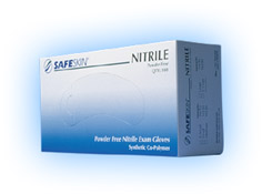 SAFESKIN® Blue Smooth Nitrile glove: Non-Sterile,