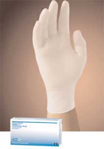 SAFESKIN® Synthetic Plus Vinyl Gloves: LARGE Powder-Free Stretch Exam Gloves, Latex-Free. Box