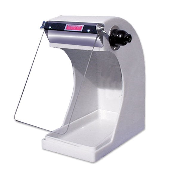 Handler Resin Splash Hood with Light on the Right side and Protective Clear Acrylic Shield. 12"H x