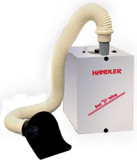 Handler Super Sucker II Dust Collector System, No. 62-II develops 110 CFM for quiet and continuous