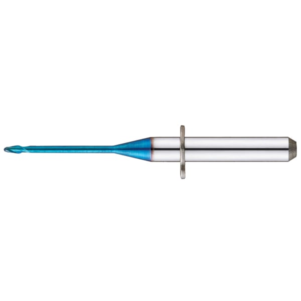 Hansong Milling Burs VHF Type-2 VTRB Series, R0.5*2*13*35 - Tyson Coated (TiSin based). Ball Ø