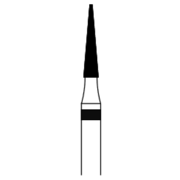 Heico FG 852.012 Super Coarse, Needle (Christmas Tree) Shaped Diamond Bur, 5/Pk. Shanks are