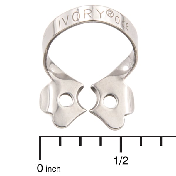 Ivory Clamps #0 Winged Metal Rubber Dam Clamp, Single clamp