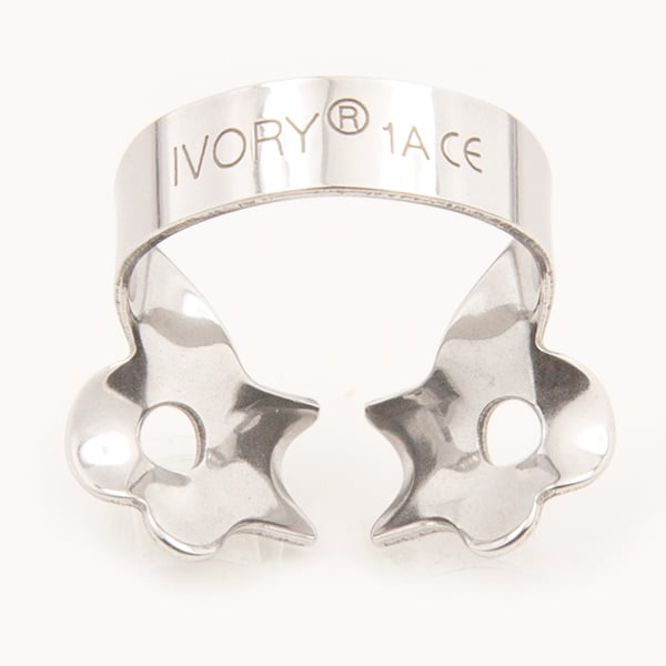 Ivory Clamps #1A Winged Metal Rubber Dam Clamp, Single clamp