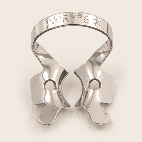 Ivory Clamps #8 Rubber Dam Clamp. Winged General Purpose, Upper Molar Metal Rubber Dam Clamp