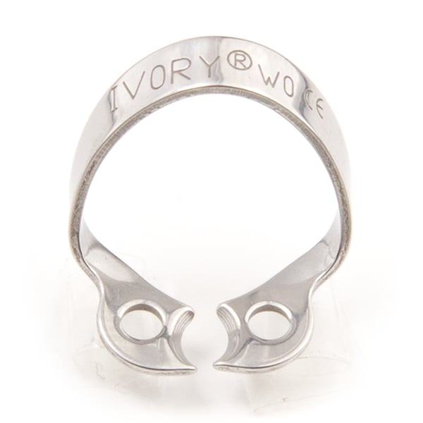 Ivory Clamps #W0 wingless metal rubber dam clamp, single clamp