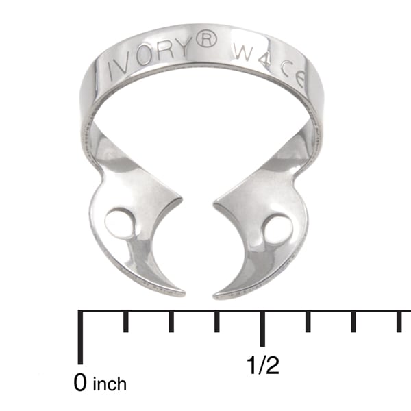 Ivory Clamps #W4 Wingless Metal Rubber Dam Clamp, Single clamp