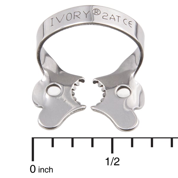 Ivory Clamps #2AT winged metal rubber dam tiger clamp, single clamp