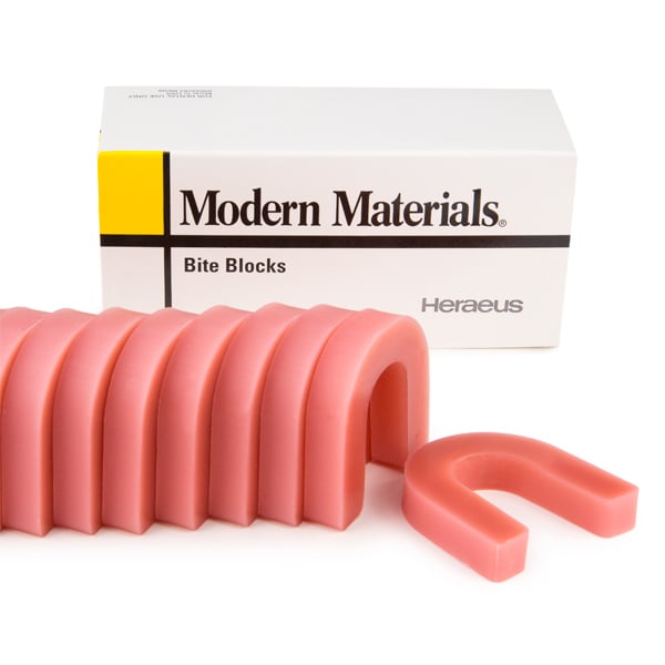 Modern Materials Bite Blocks - Hard, Pink, Trial Package: 12 per Box