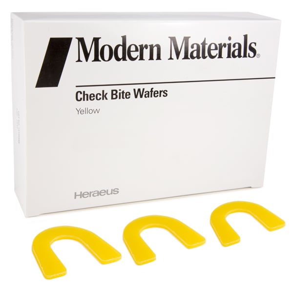 Modern Materials Check Bite Wafers - Hard, Yellow, .125" Thick, Economy Package: 192 per Box
