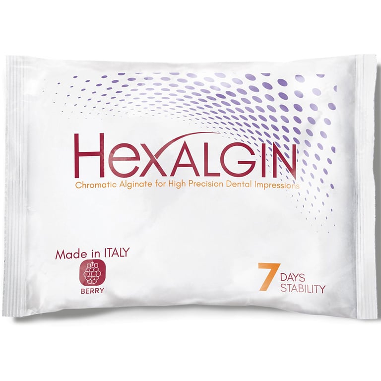HexAlgin Alginate Impression Material, 454g, Berry Flavor, Fast Set, 1/Pk. Class A Type 1