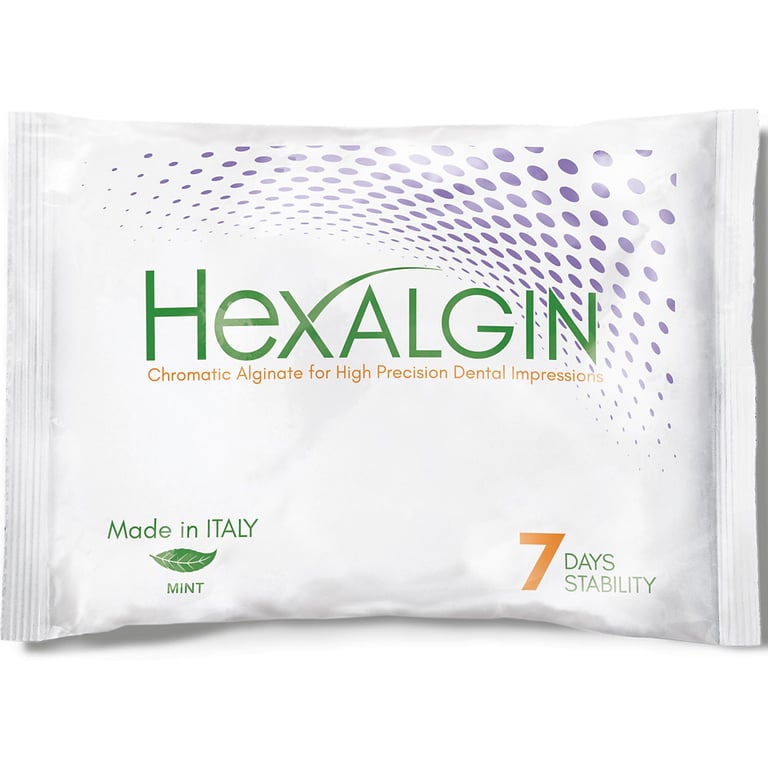HexAlgin Alginate Impression Material, 454g, Mint Flavor, Fast Set, 1/Pk. Class A Type 1 chromatic
