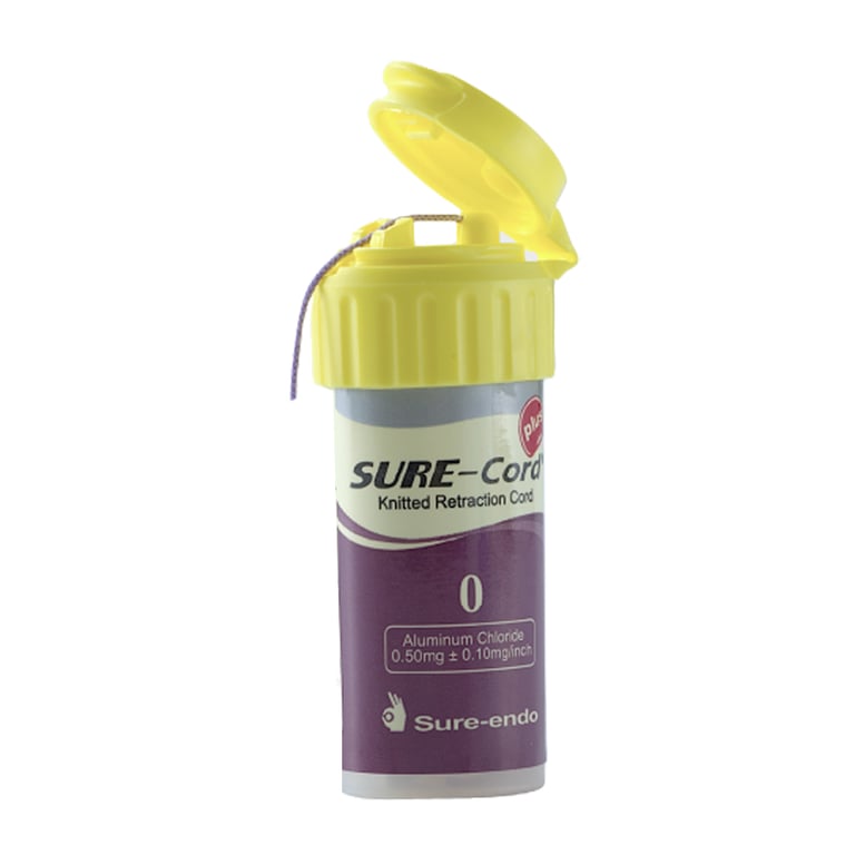 SURE-Cord Plus Retraction Material, Impregnated #0, 100"/Bottle. Crafted from split microfiber