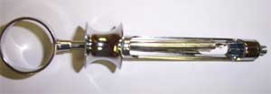 House Brand Astra-type 1.8 cc Aspirating Syringe. Quality-made of stainless steel