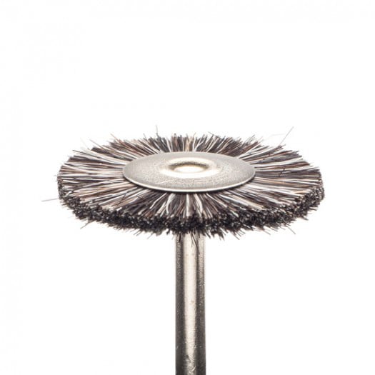 House Brand Straight HP Mounted Bristle Brushes, # 11 Soft, Gray, 9/16" diameter, for Cleaning