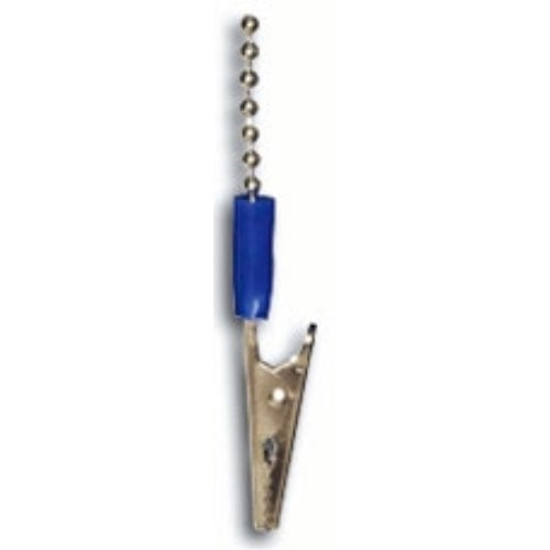 House Brand Bib Clip - metal chain, Blue, 3/pk. Autoclavable