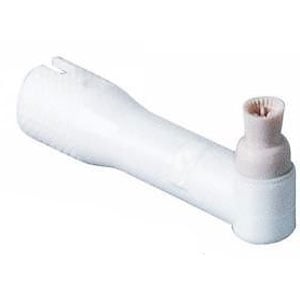 House Brand Disposable Prophy Angle with Tapered Brush, White Nylon Bristles. Box of 500