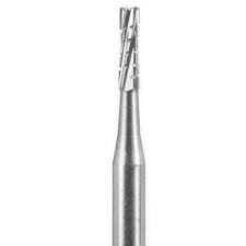 House Brand FG #558 SS (short shank) straight fissure crosscut carbide bur, clinic pack of 100 burs