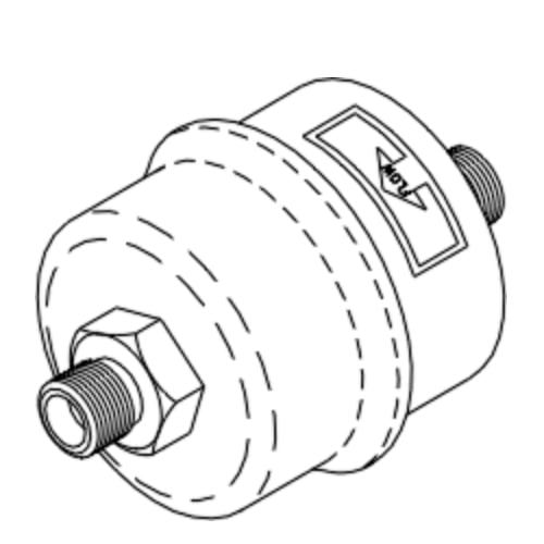 House Brand Air Vent Bellows Assembly with 1/4" Compression Fittings- Both Ends, 1/Pk. Material