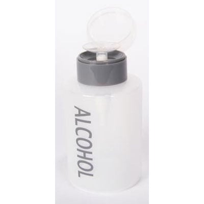 House Brand Imprinted Alcohol Dispenser, Clear. 9 oz. capacity, single dispenser