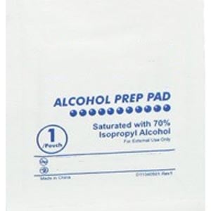 House Brand Alcohol Prep Pads, 2 Ply, Non-woven, 200/Bx. Individual pouches saturated with 70%