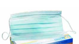 House Brand Blue Ear-Loop Pleated Face Mask, Single Box, 50/Bx