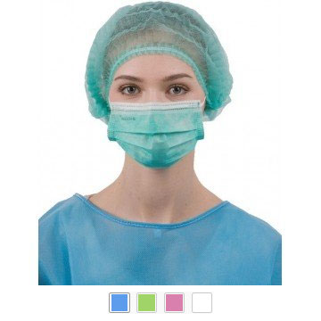 House Brand Bouffant Caps 21" Green, Package of 100