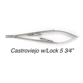 House Brand 5.75" Castroviejo Needle Holder with Lock, Single holder