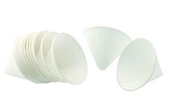 House Brand 6 oz. Paper Evacuator Cup Liner, Rolled Rims, 4" Diameter, for use in dry oral cup