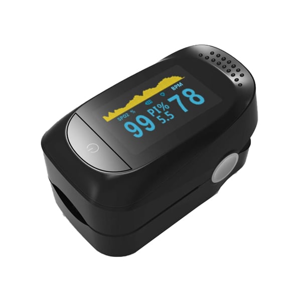 House Brand Fingertip Pulse Oximeter with 4-Way Display, 6,000 Spot Checks, OLED display