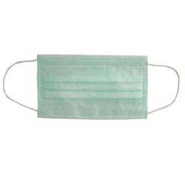 House Brand Green ear-loop face mask, box of 50 masks
