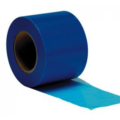 House Brand 4" x 6" sheet of Blue Barrier Film with Adhesive Coating, roll of 1200 sheets