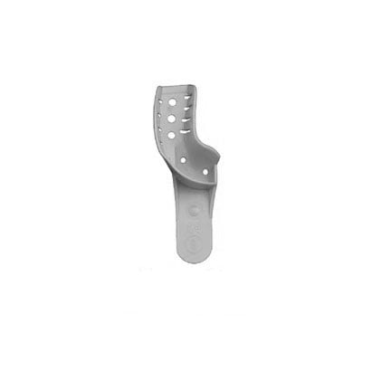 House Brand #8 Disposable Perforated Upper Right/Lower Left Quadrant Plastic Impression Tray