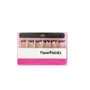House Brand #40 (ISO Sized) Absorbent Paper Points, Package of 200 points