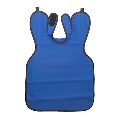 House Brand Lead Apron with Collar. Adult Style, Blue 1/Pk. Combination collar and apron covering