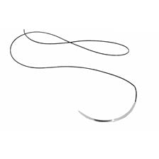 House Brand 4/0, 18" Silk Black Braided Suture with C-6 Reverse-cutting 19mm Needle (3/8 Circle)