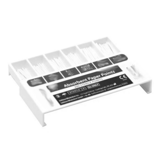 House Brand Coarse Absorbent Paper Points, White. Box of 200 Points
