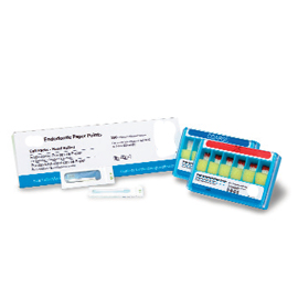 House Brand Coarse Absorbent Paper Points, Hand Rolled, Color coded ends, pre-sterilized