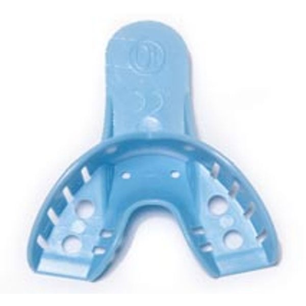 House Brand #10 Anterior Lower Perforated Blue Impression Tray, 10/Pk