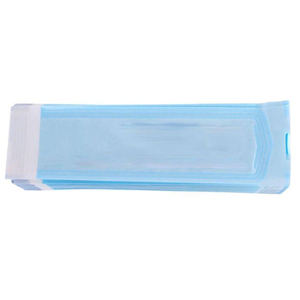 House Brand 2.75" x 10" Self-Sealing Paper/Blue Film Sterilization Pouch, 200/Box. Has color