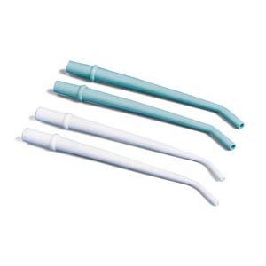 House Brand White disposable surgical aspirating tip 6 1/4" x 1/8", package of 25 tips