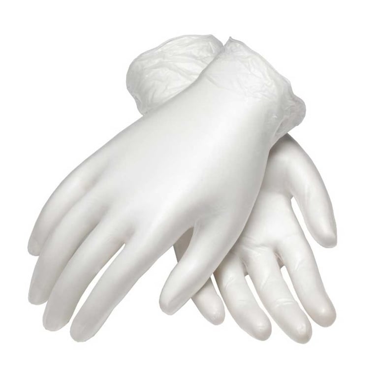 House Brand Powder-Free Vinyl Gloves, Medium, 100/Box, Case of 10. Color may vary
